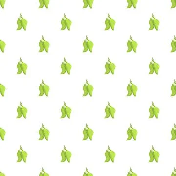 Green peppers seamless pattern background vector design Illustrazione stock
