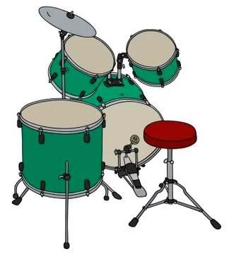 Green percussions Stock Illustration