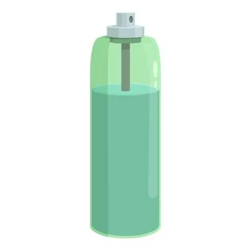 Green perfume bottle containing aromatic fragrance Stock-Illustration