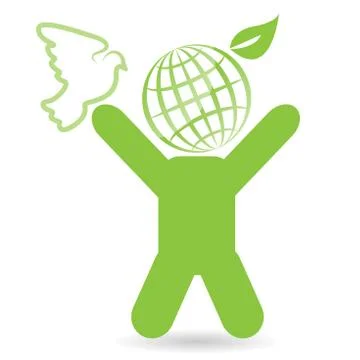 Green person Illustrazione stock