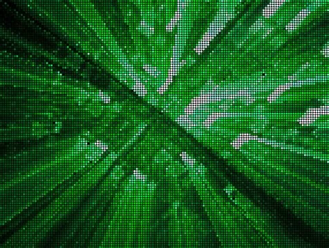 Green perspective background with rays burst and light effects Stock Illustration