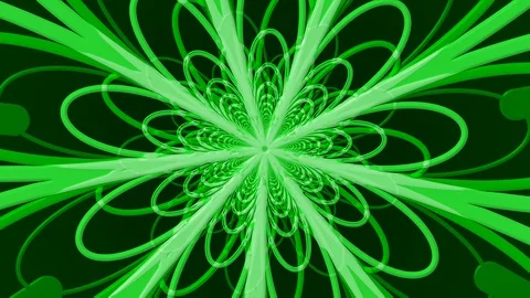 Green Petals Rotation Stock Footage 100481350
