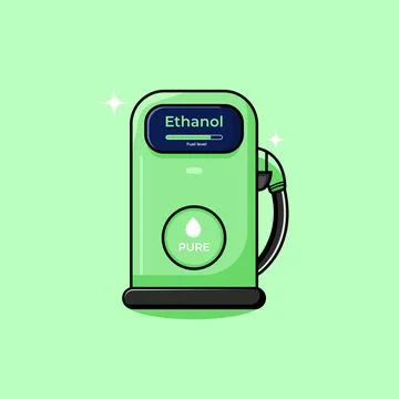 Green petrol pump Illustrazione stock