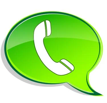 Green phone icon bubble Stock Illustration