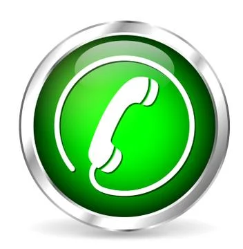Green phone icon Stock Illustration