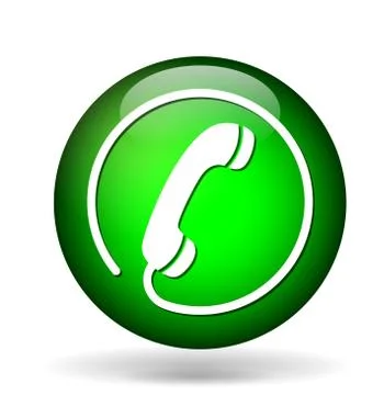 Green phone icon Stock Illustration