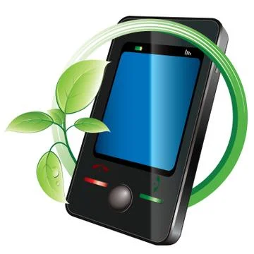 Green phone Stock Illustration