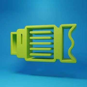 Green Photo camera icon isolated on blue background. Foto camera. Digital p.. Stockillustratie
