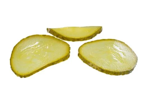 Green pickles isolated Stock Photos
