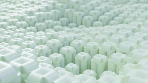Green pilar geometri loop Stock Footage 346447034