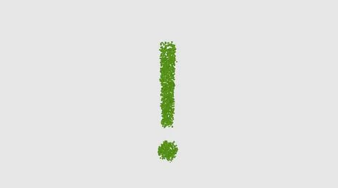 The green pill as mark of exclamation. 3D rendering Stock Illustration