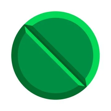 Green pill. Vector Stock Illustration