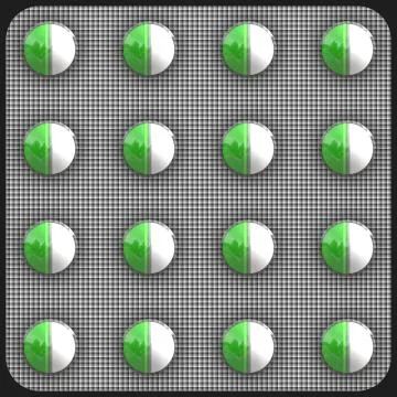 Green pills Stock Illustration
