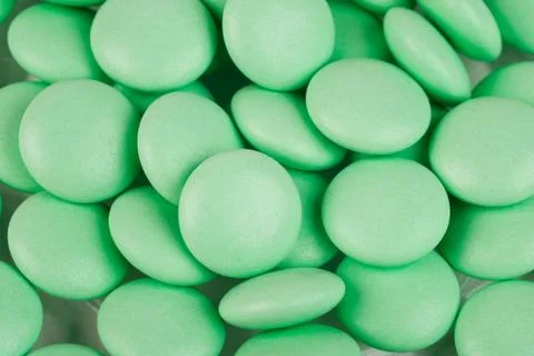 Green pills Stock Photos