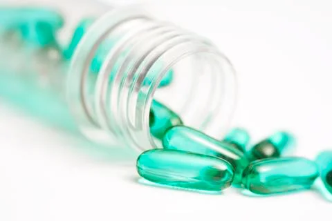 Green Pills Stock Photos