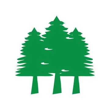Green Pine Trees Vector Icon イラスト素材