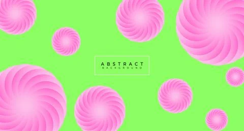 Green pink abstract background with simple shape Stock Illustration