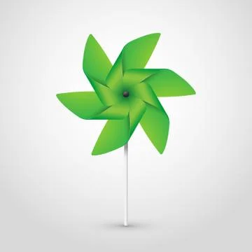 Green pinwheel Stock Illustration