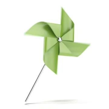 Green pinwheel Stock Illustration