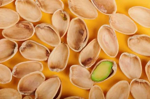 Green pistachio in shell 스톡 사진