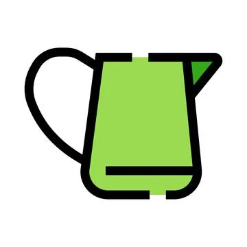 Green pitcher icon for beverages and liquids Stock Illustration