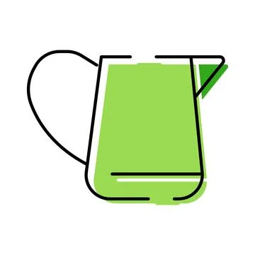 Green pitcher jug for refreshing beverage making icon Stock Illustration