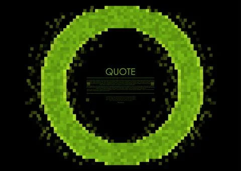 Green pixelated circle minimal abstract geometric background 스톡 일러스트