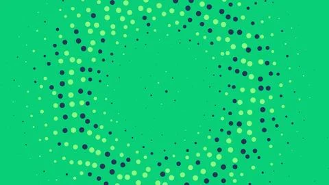 Green pixelated dots on dark background Stockillustratie