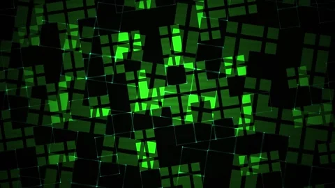 Green pixelated pattern on black background. Stock Footage 335113090