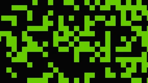Green pixelated pattern on a black background Vídeos de archivo 338021947