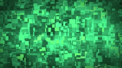 Green pixelated tech background with flickering squares and noise texture Stock Footage 334233354