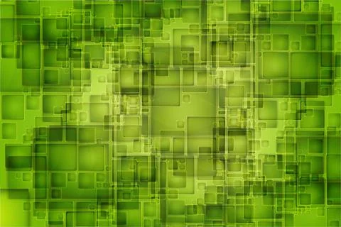 Green pixels background - green abstract glowing transparent pixels pattern. Stock Illustration