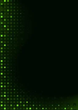 Green Pixels Background Stock Illustration