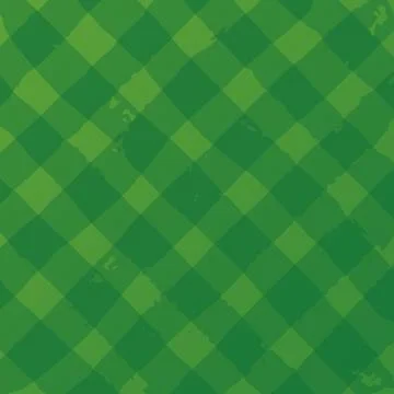 Green Plaid pattern with hand drawn brush strokes. Saint Patrick's Day patter Stock Illustration