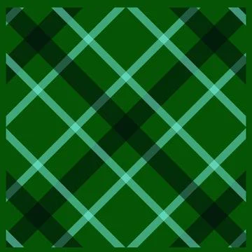 Green plaid pattern with turquoise accents Stock Illustration