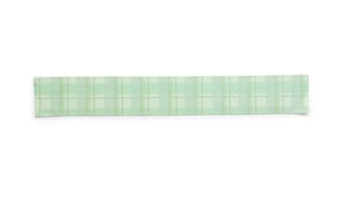 Green plaid patterned washi tape strip for crafting and decoration, isolated  Stock Photos