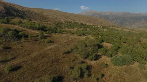 Green Plains and Distant Mountains. Cinematic Drone Shot 動画素材 317774152