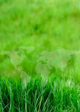 Green planet, conceptual artwork Stock Illustration