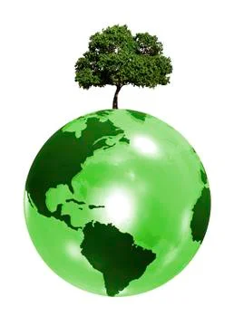 Green planet, conceptual artwork Stock Illustration