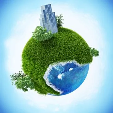 Green Planet Earth Stock Illustration