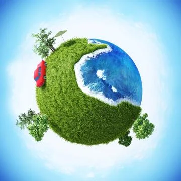 Green Planet Earth Stock Illustration