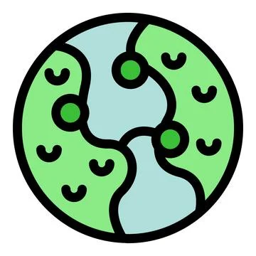 Green planet earth showing interconnected global network Stock Illustration