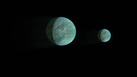 Green planet flies through space Stock Footage 151204334