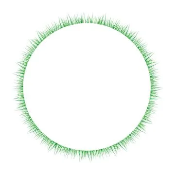 Green planet with grass Stock Illustration