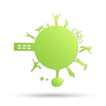 Green Planet Stock Illustration