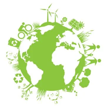 Green planet Stock Illustration