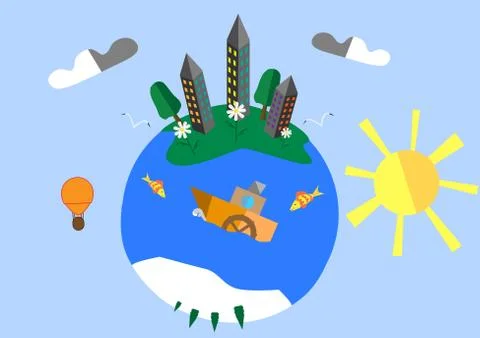 Green planet Illustration