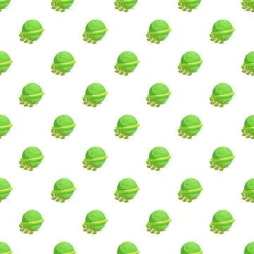 Green planet pattern representing ecology and nature conservation Stock Illustration