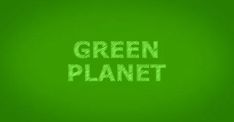 GREEN PLANET scribble text Illustrazione stock