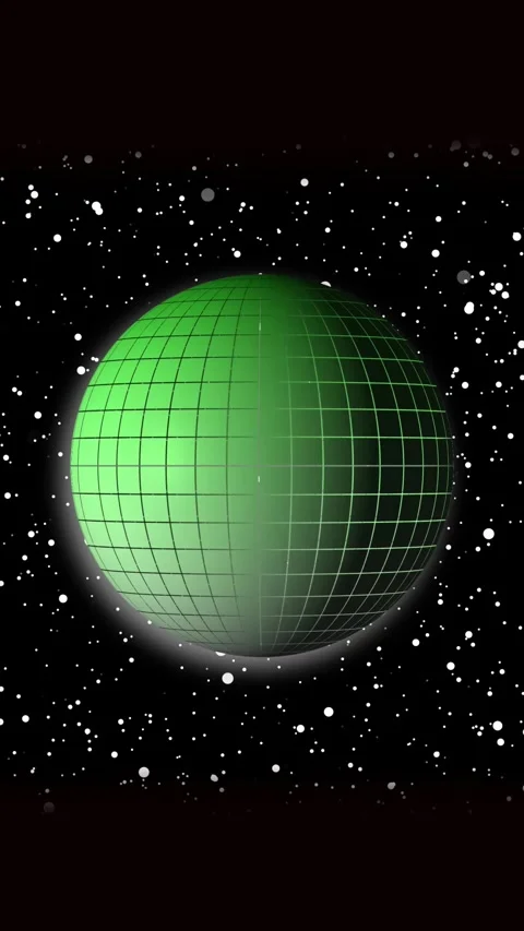Green planet seamless loop animation vertical video 4k hd galactic sphere c.. Stock Footage 321722316